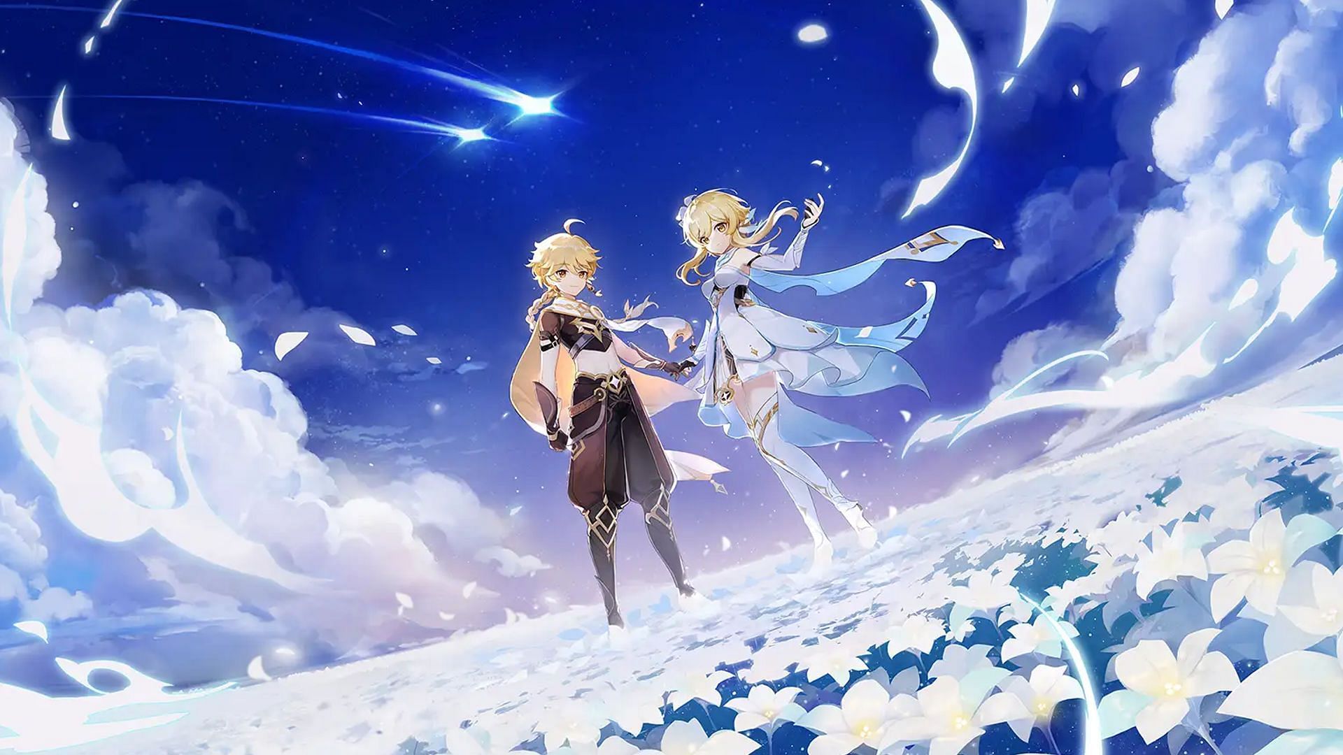 Official art of The Twin Travelers (Image via HoYoverse)